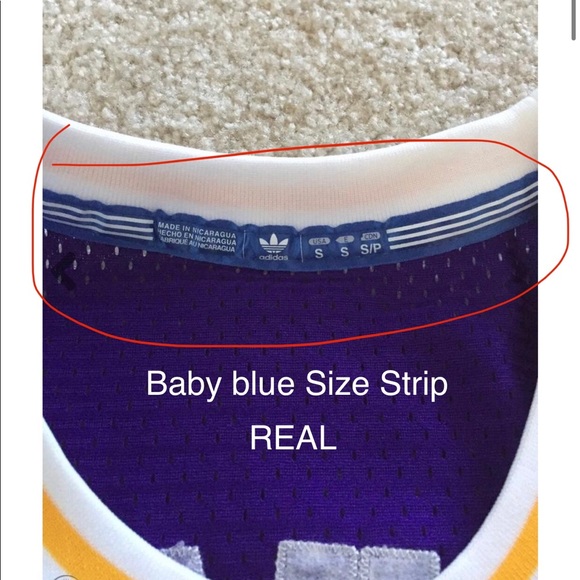 Kobe Bryant Authentic vs. Fake Adidas Jersey - Picture 3 of 8